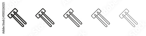 Chopsticks icon vector Art line Illustrations collection