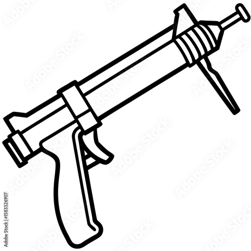 Caulking Tool Outline Vector Design