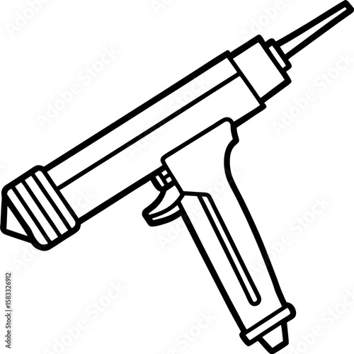 Caulking Tool Outline Vector Design