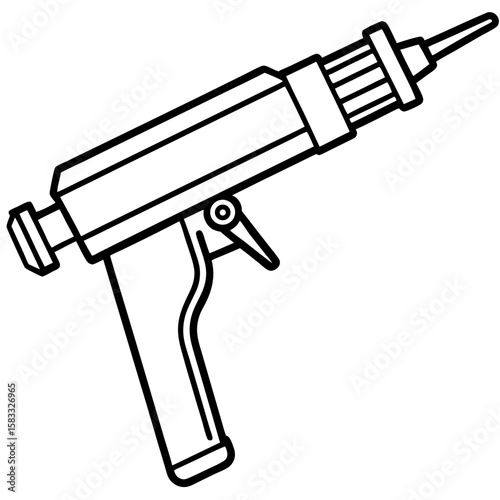 Caulking Tool Outline Vector Design