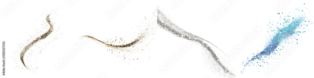 Obraz premium Abstract Watercolor Glitter Swirls: Sparkling Texture Collection