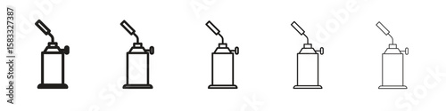 Blowtorch icon vector Art line Illustrations collection