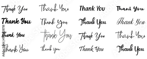 Thank You. Hand lettering Thank You for holiday Thanksgiving Day, vintage graphic, banner, poster. Greeting card calligraphy thank you, postcard for holiday Thanksgiving Day
