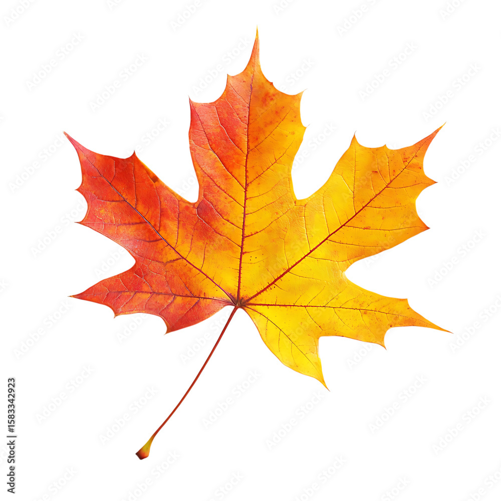 Obraz premium Vibrant Autumn Maple Leaf Perfect Fall Foliage Photography On Transparent Background