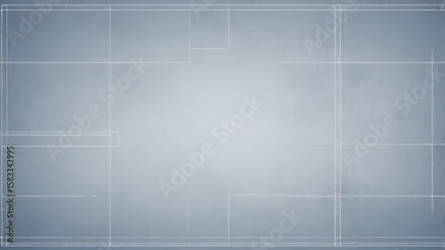 Stylized blueprint-style texture in soft gray-blue with empty white zone in center for content
