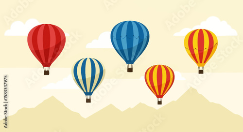 Colorado Day Dream An air balloon adventure over scenic colorado day landscapes, vibrant colors, and joyful flight.