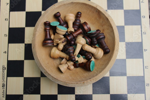 chess pieces on the table