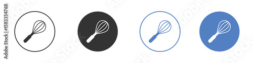 Whisk icon. Simple illustration. black silhouette pack.