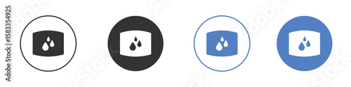 Water tank icon. Simple illustration. black silhouette pack.