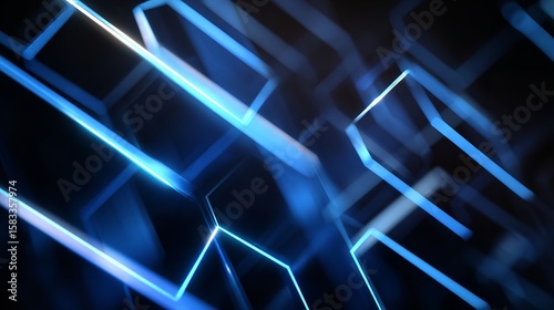 Abstract blue digital background with glowing waves and futuristic design on transparent alpha channel