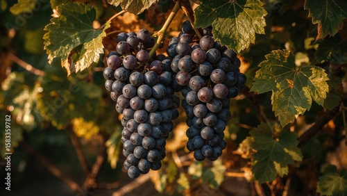 Wallpaper Mural Handful of ripe grapes resting on the branch Torontodigital.ca