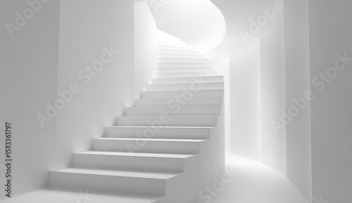 Minimalist architectural staircase