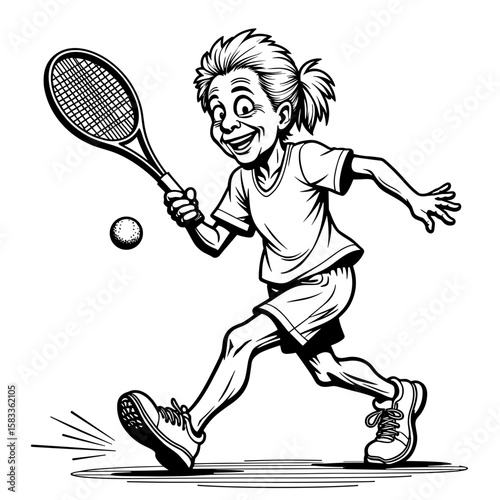 Active senior playing tennis – Fitness and health for elderly, copyspace