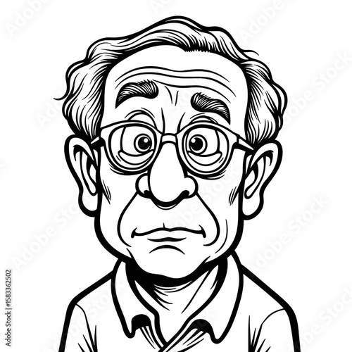 Elderly man looking confused – Expression of surprise, emotion