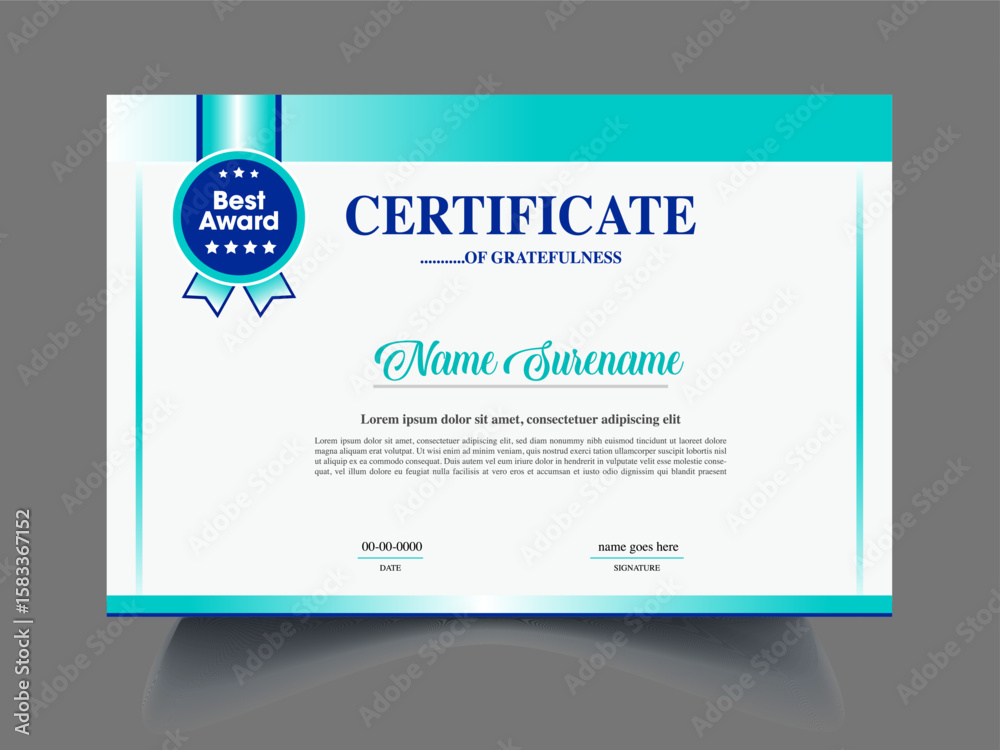 Obraz premium Certificate design sample for create professional certificate