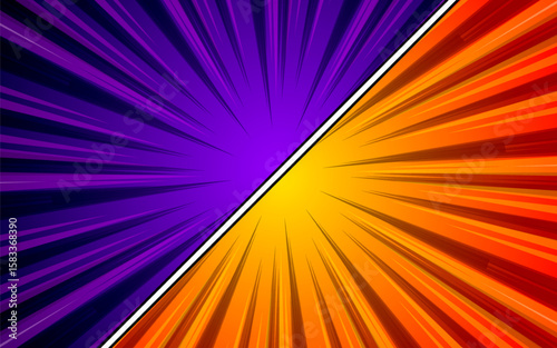 Comic versus battle template background. Vector illustration.