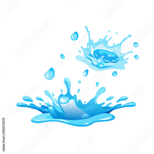 3D Splashes of Water