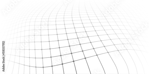 Tech wireframe landscape. Vector perspective grid. Digital space. Vector Digital