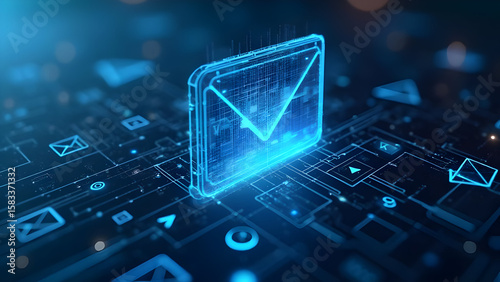 Obraz na płótnie Secure email evolution with progressive protection and encrypted advancement