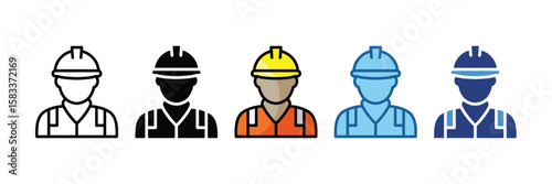 Contractor  Icon Element For Design
