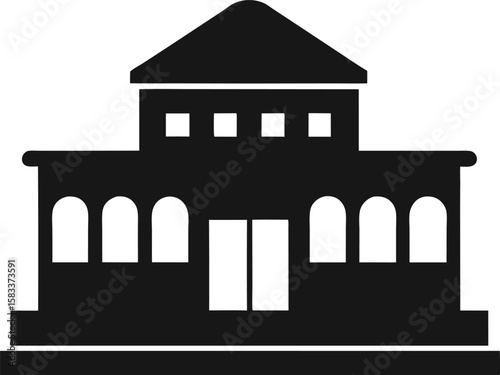 Ancient architectural landmark with arches and stone structures in a historic European city