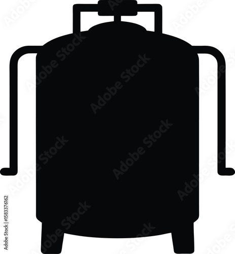 Black suitcase travel bag luggage isolated on white vector icon