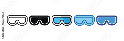 Safety Goggles  Icon Element For Design