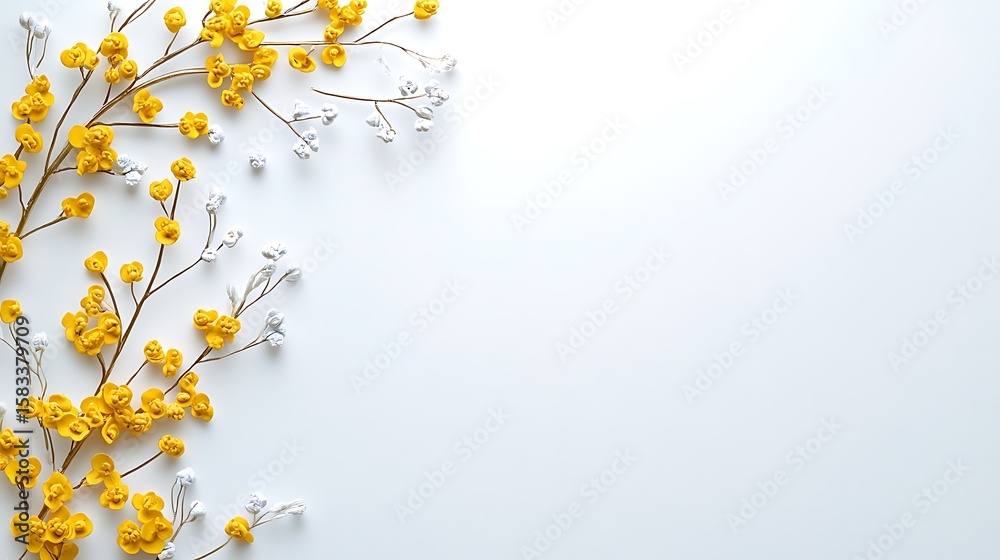 Floral arrangement, yellow and white Floral arrangement, yellow and white