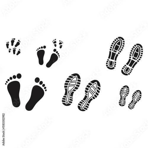 Footprints Shoe Soles Tracks shoe prints walking