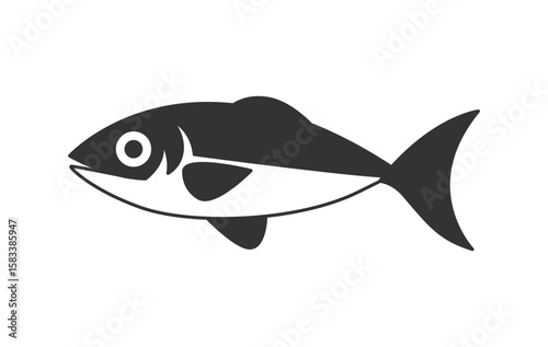 fish vector illustration with smooth curve