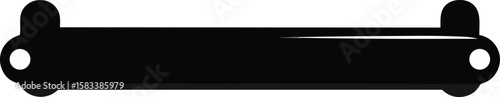 Black silhouette vector illustration of a speaker and microphone on a blank digital display