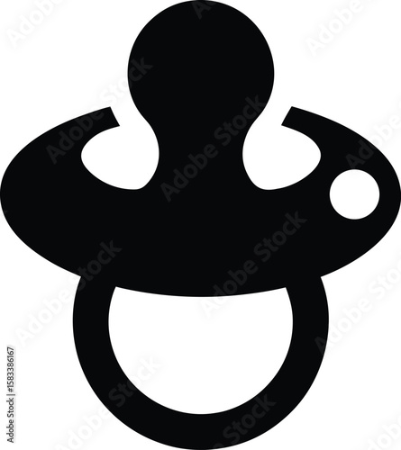 Baby pacifier cartoon vector illustration icon design