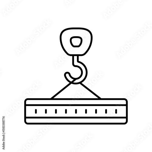 Girder Steel Support Beam Line Icon
