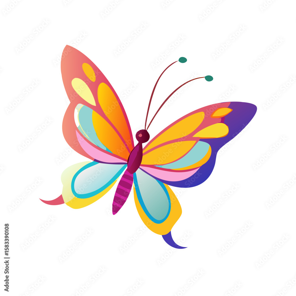 Obraz premium Color Butterfly Flying