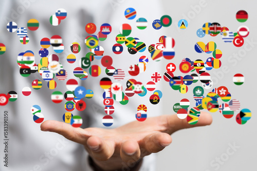 Image of many national flag...