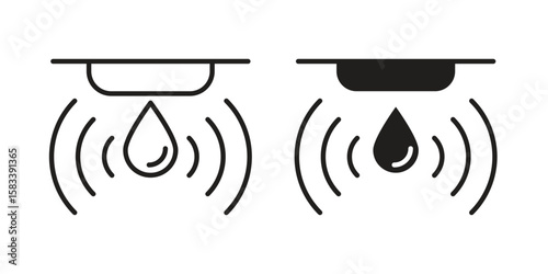 Water sensor icon vector illustration. Flat design. Graphic design vector symbols.