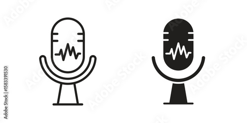 Voice recognition icon vector illustration. Flat design. Graphic design vector symbols.