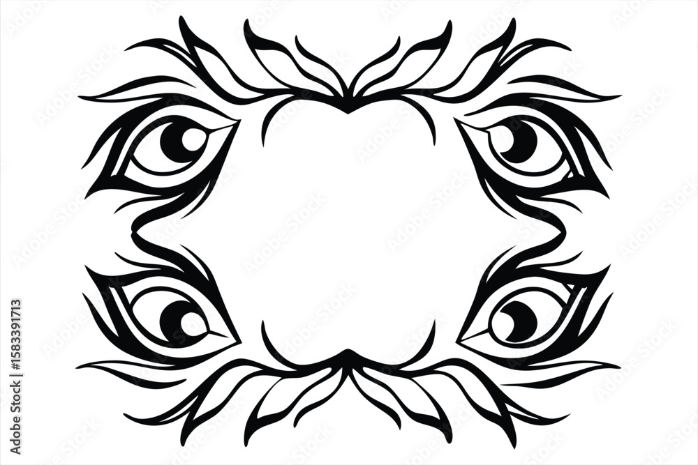 Fototapeta premium Abstract eye frame