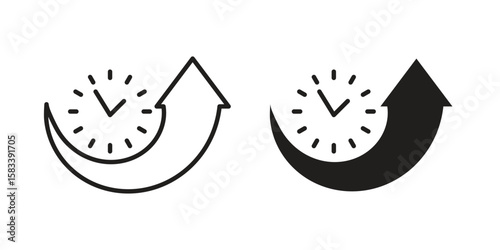Uptime and downtime icon vector illustration. Flat design. Graphic design vector symbols.