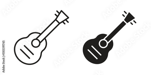Ukulele icon vector illustration. Flat design. Graphic design vector symbols.