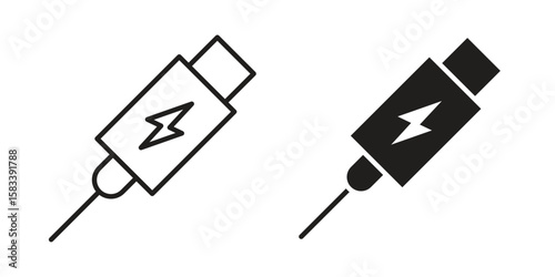 USB type c icon vector illustration. Flat design. Graphic design vector symbols.