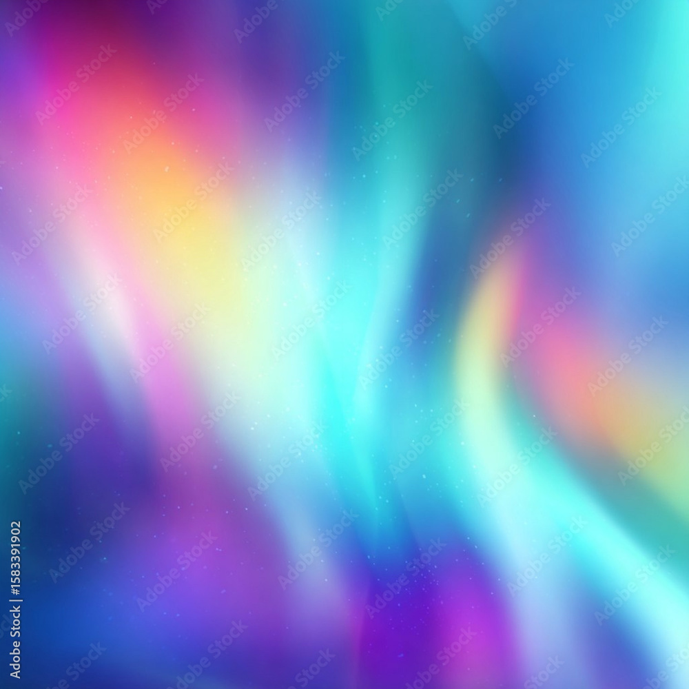 Illustration in aurora or dreamy abstract style features soft, flowing gradients of blue, turquoise, purple, and pink, with gentle, wavy shapes and glittering shines across the image. Illustration in aurora or dreamy abstract style features soft, flowing gradients of blue, turquoise, purple, and pink, with gentle, wavy shapes and glittering shines across the image.