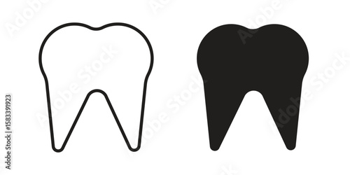 Tooth icon vector illustration. Flat design. Graphic design vector symbols.