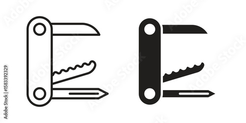 Swiss Knife icon vector illustration. Flat design. Graphic design vector symbols.