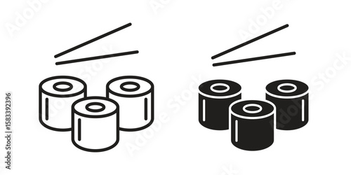 Sushi icon vector illustration. Flat design. Graphic design vector symbols.