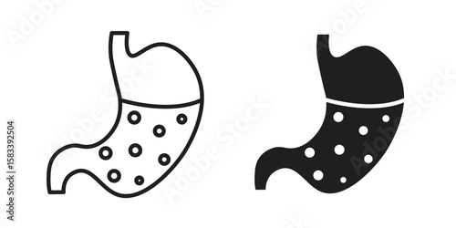 Stomach with Liquids icon vector illustration. Flat design. Graphic design vector symbols.