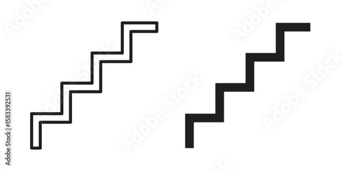 Stairs icon vector illustration. Flat design. Graphic design vector symbols.