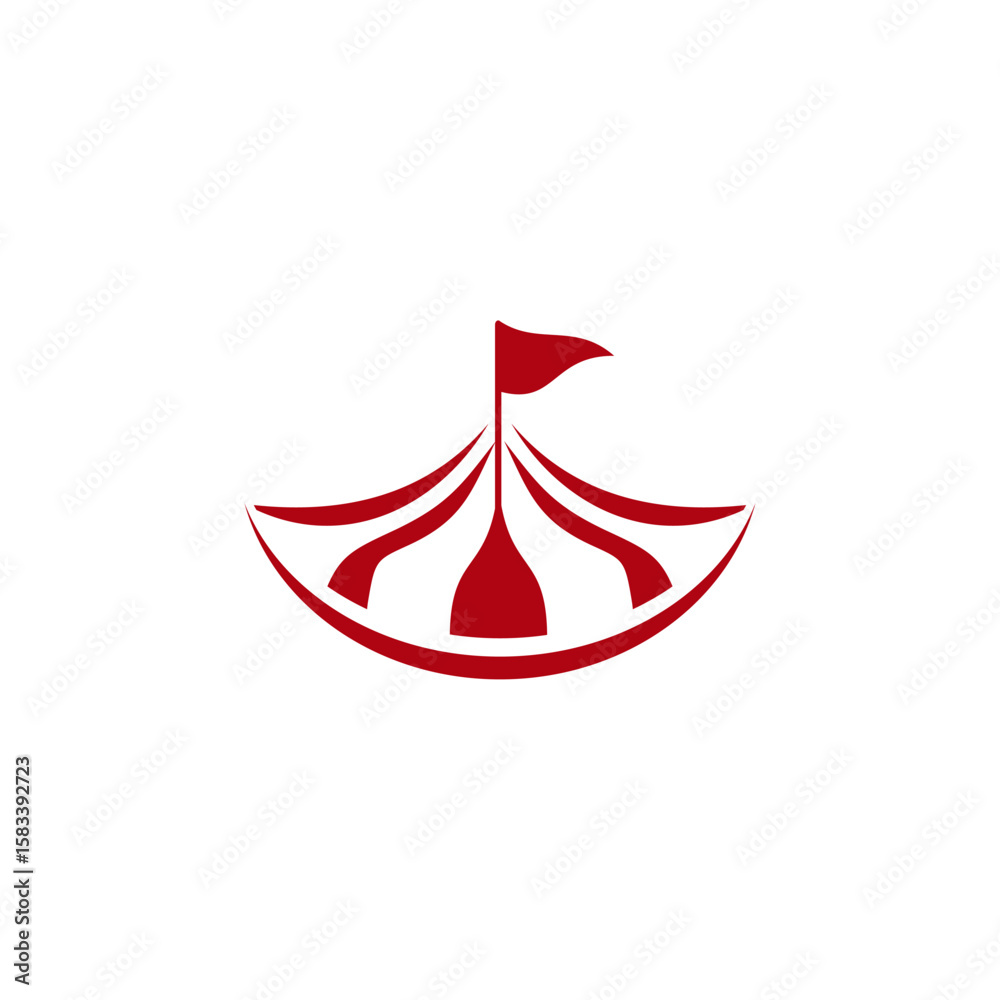 Fototapeta premium circus carnival tent logo design