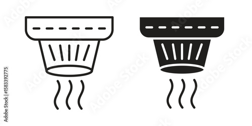 Smoke detector icon vector illustration. Flat design. Graphic design vector symbols.