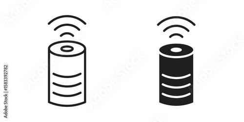 Smart speaker icon vector illustration. Flat design. Graphic design vector symbols.